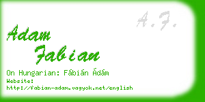 adam fabian business card